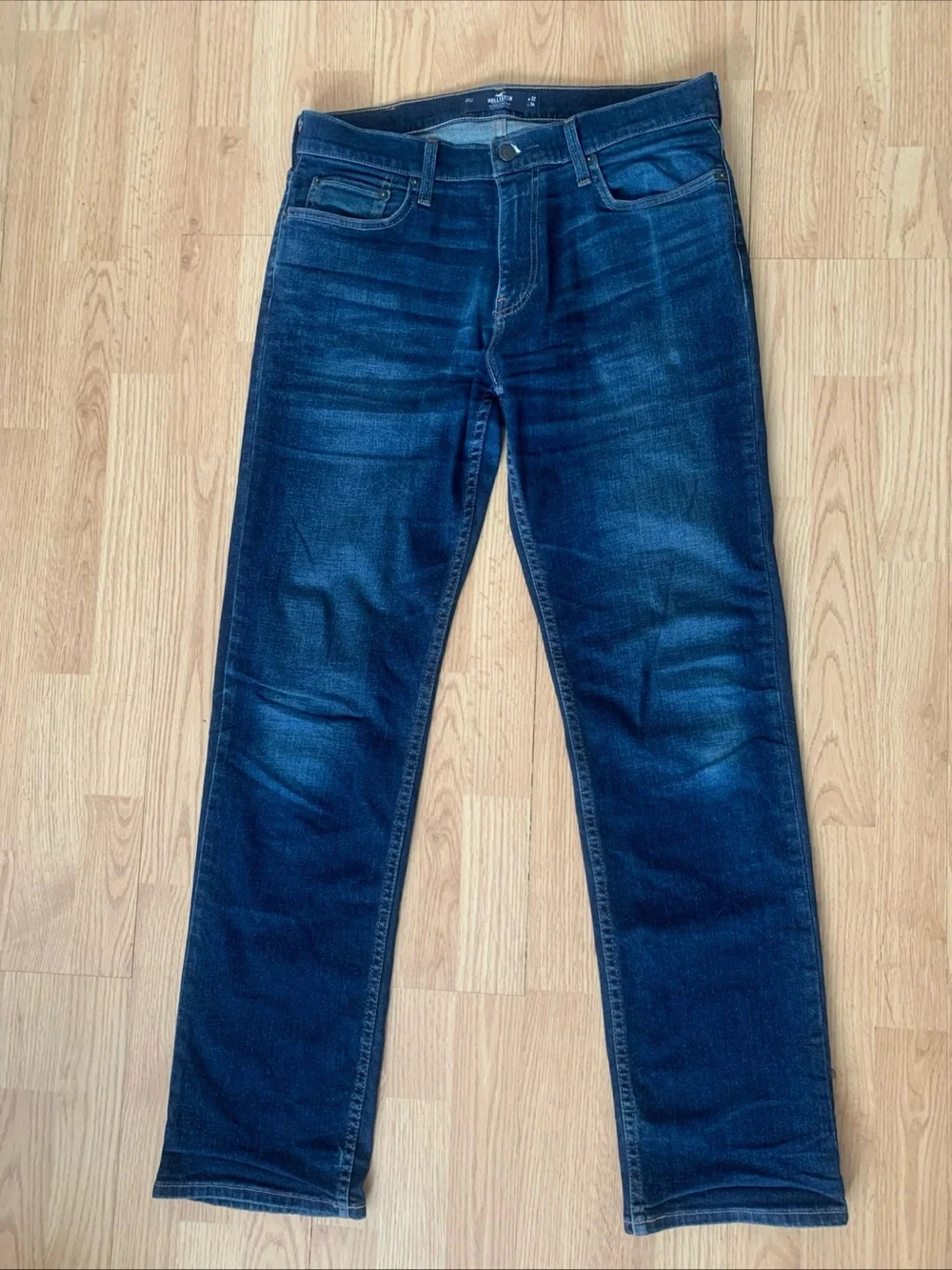Hollister California Men’s Straight Leg Dark Denim Blue Jeans Epic Flex 32x34